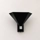 Pair of vintage wall sconces, matte black metal, Italy 1980.