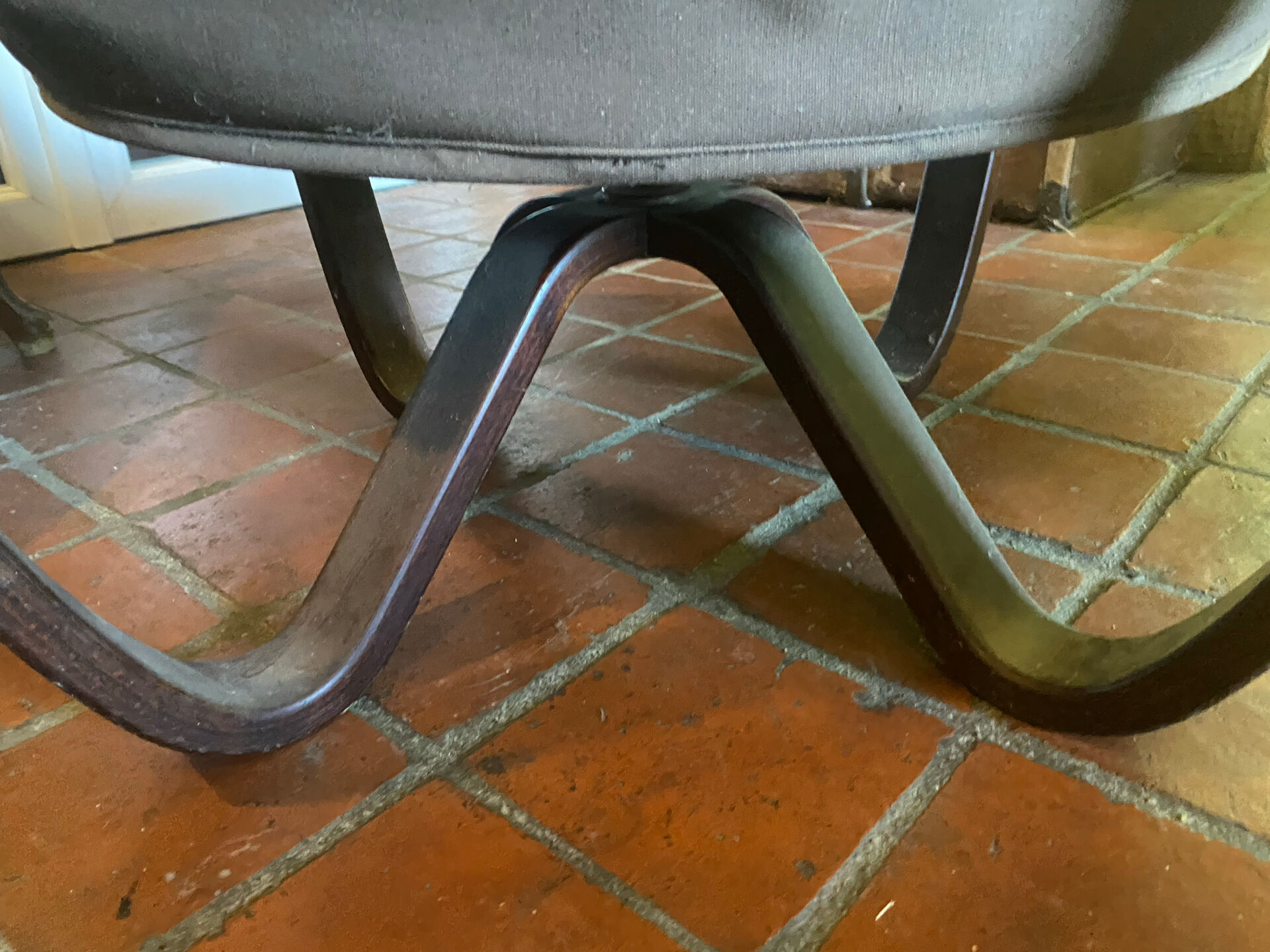 Danish leather and wood armchair Thams Kvalitet