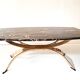 Coffee table in marble and bronze,france circa 1970
