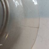 Two old 19th century plates, one flat and one deep from Gien
