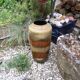 Glazed stoneware vase West Germany Scheurich