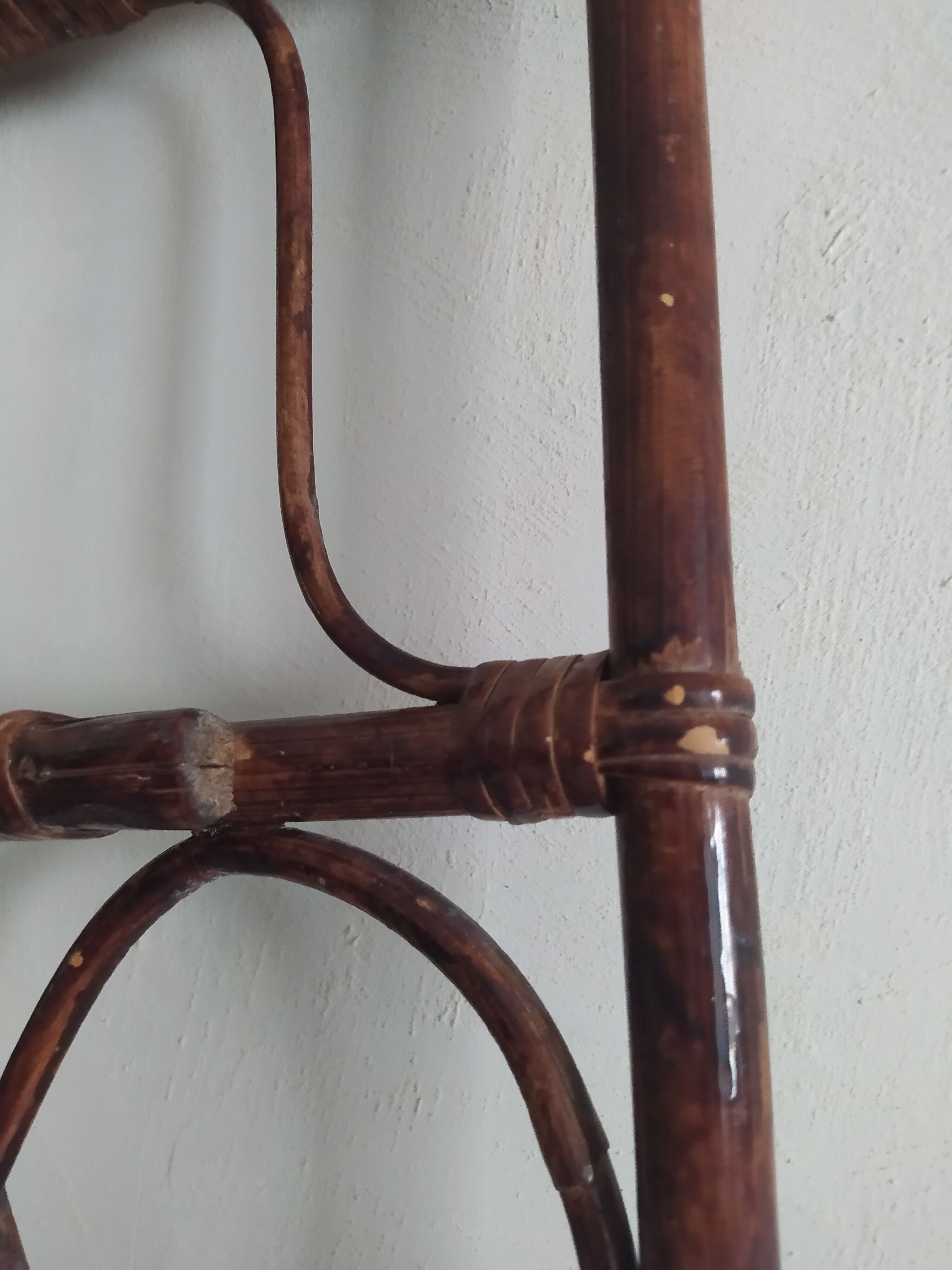 Vintage bamboo coat hanger