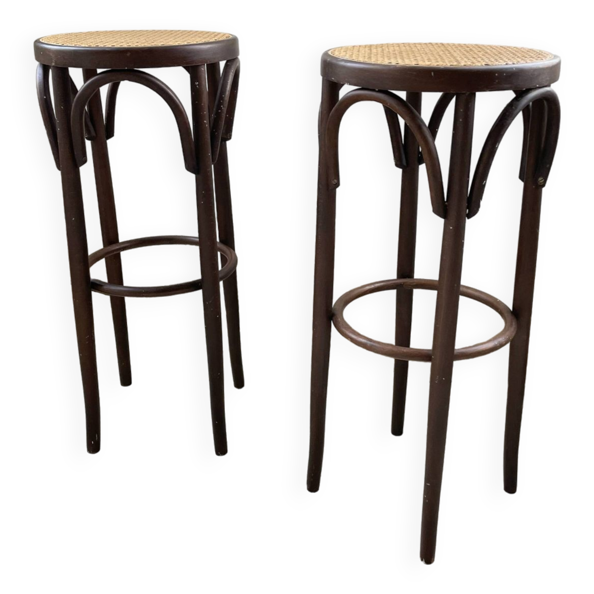 High cane bistro stools