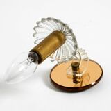 Two original Italian 1960s wall lamps with glass and mirror components