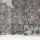 5x8 Black Gray Classic Pattern Turkish Vintage Rug, 149x253Cm