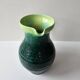 Green glazed ceramic pitcher Signed ACCOLAY
