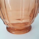 Art Deco pink glass pitcher