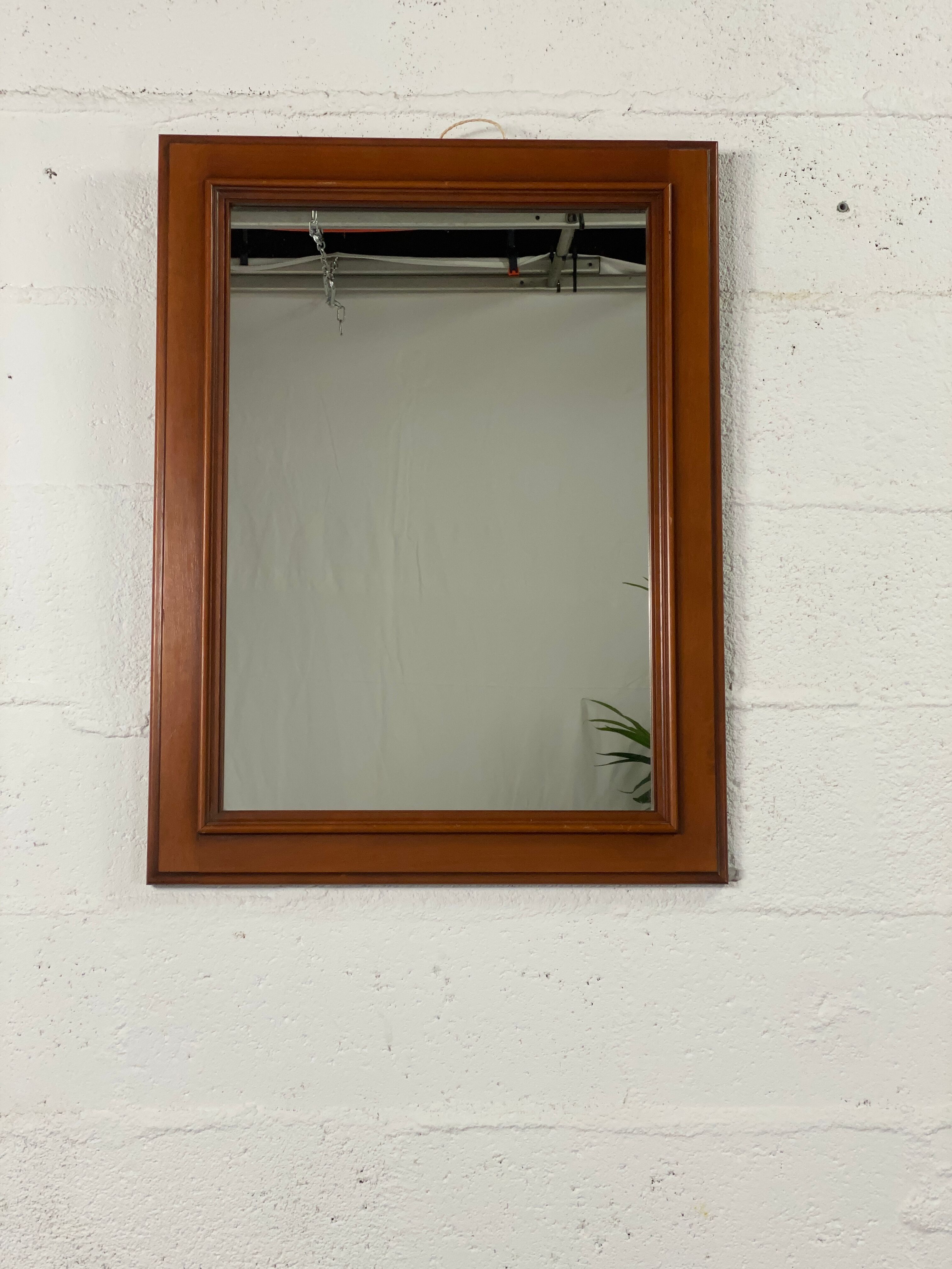 Wooden wall mirror