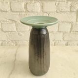 Vintage architectural vase in two-tone ceramic