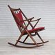 1960s Danish rocking chair by Frank Reenskaug, model 182, reupholstered.