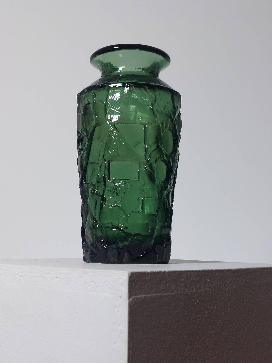 Vintage Mid Century Glass Vase by Augusstson Ruda Glasbruk