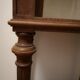 Empire style bedside table, marble tray, marble interior