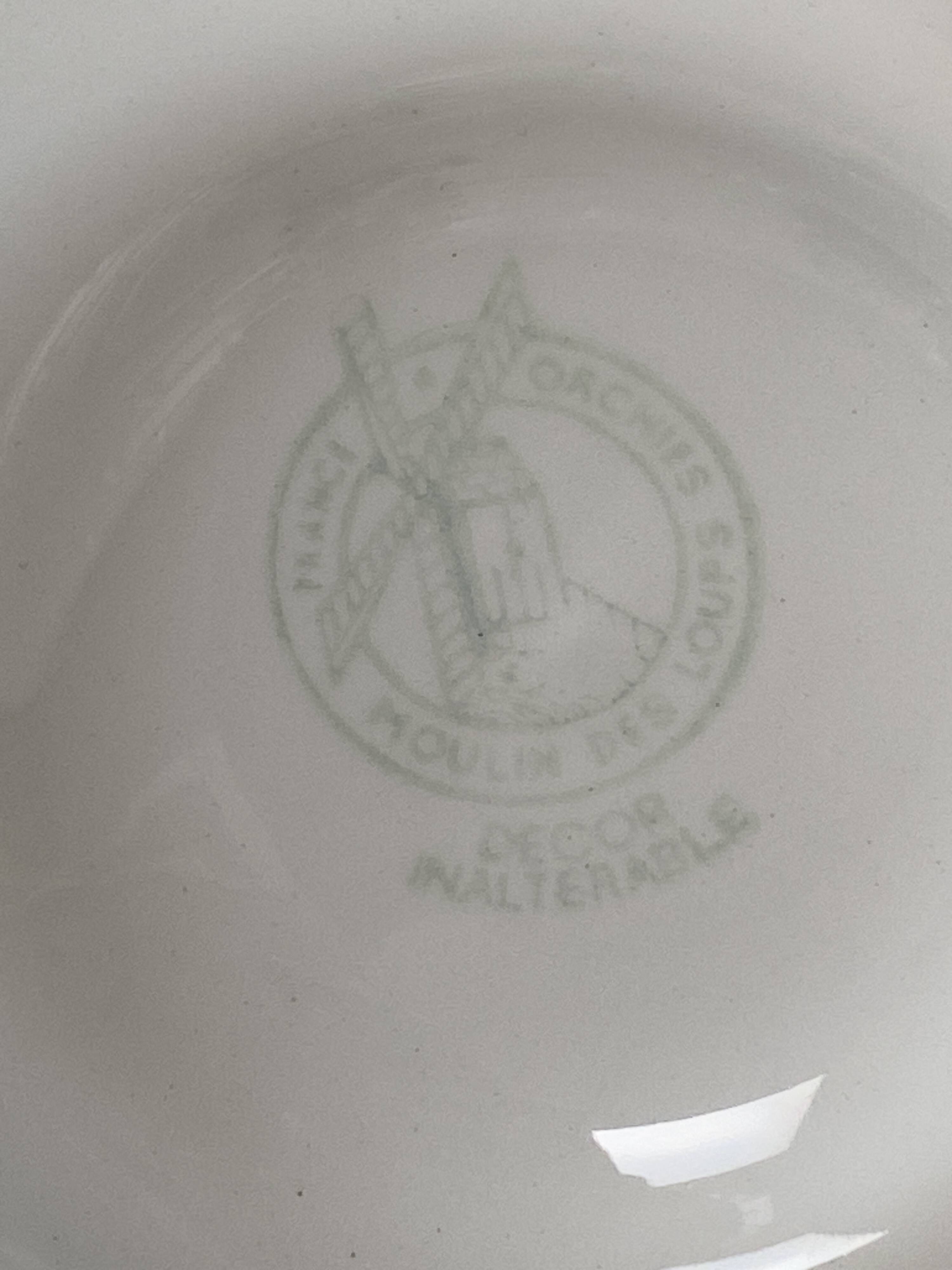 Set of 6 oyster plates Moulin des loups Orchies