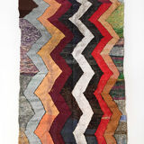 Berber carpet Kilim Boucherouite graphic multicolored 287x152cm