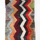 Tapis berbère Kilim Boucherouite graphique multicolore 287x152cm