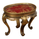 Table basse ancienne en bois laqué chinoiserie, Italie, début XXe siècle
