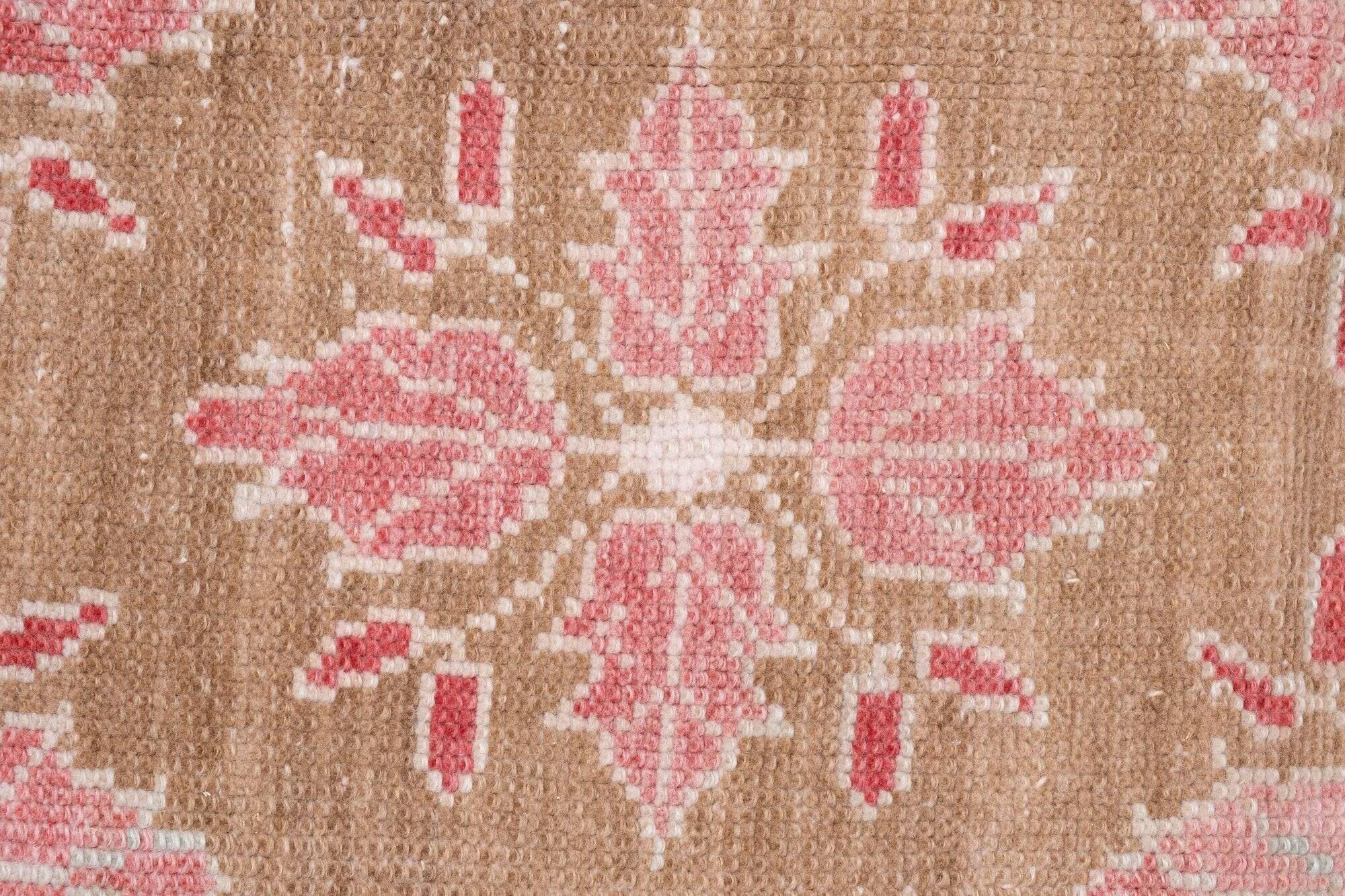 Vintage Turkish handmade rug 130x316 cm