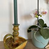 Enamel hand candle holder
