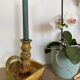 Enamel hand candle holder