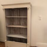 Armoire ancienne deux portes blanc