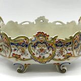 Desvres Earthenware Planter with Polychrome Decoration called "Rouen"