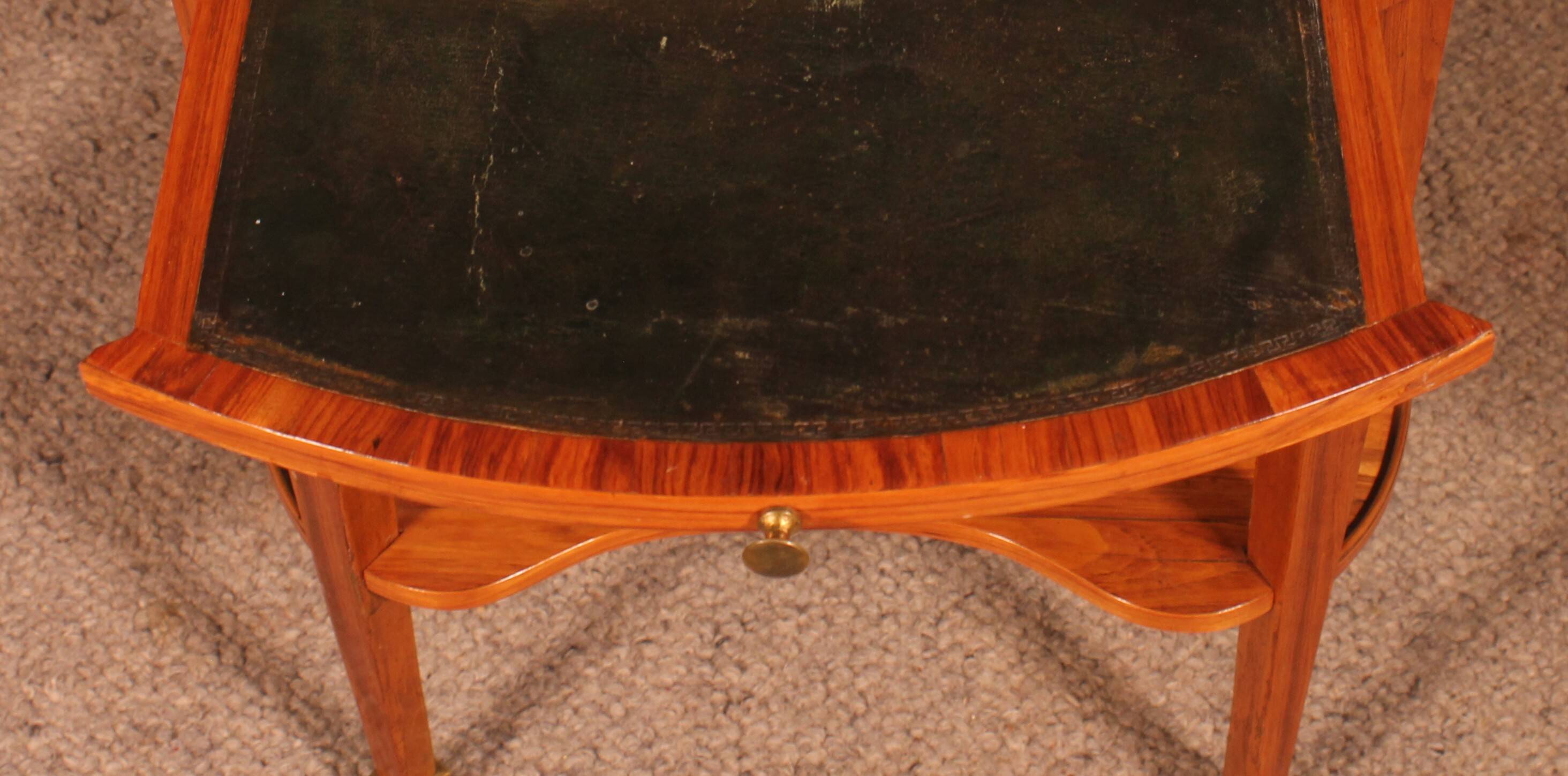 Louis XVI Rosewood Side Table With Writing Desk
