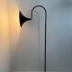 Hala Zeist Trumpet brown minimalist floor lamp, 1970s Dutch design