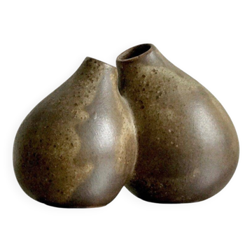 Double stoneware soliflore vase jacqueline and tim orr 1960