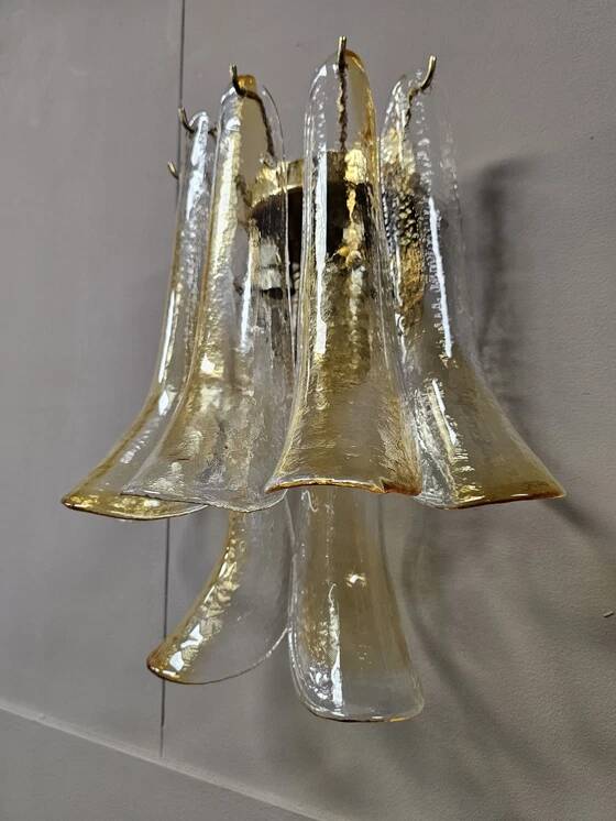 Wall lamp La Murrina with pendant sheets of Murano glass