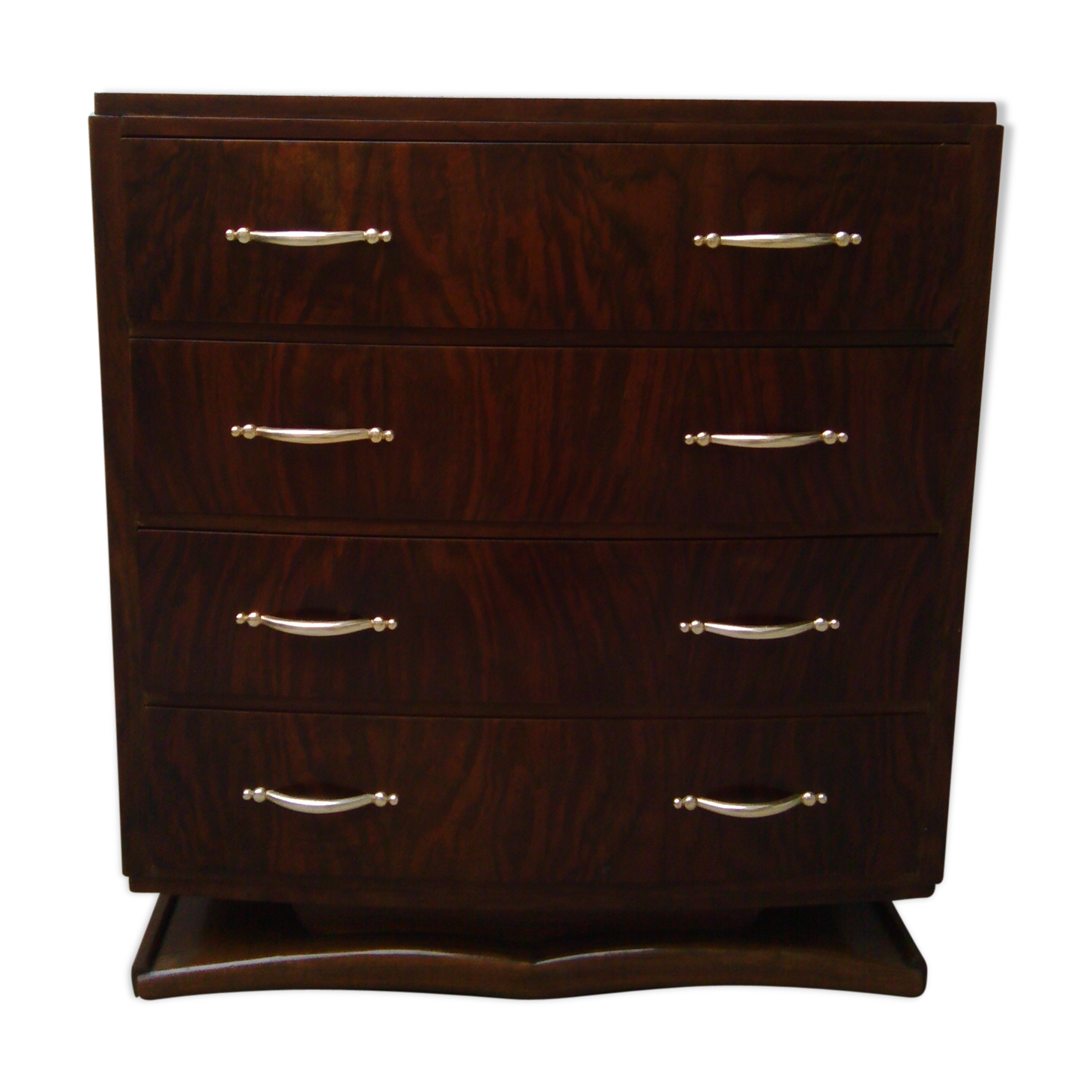 Art Deco curved chest of drawers