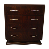 Art Deco curved chest of drawers