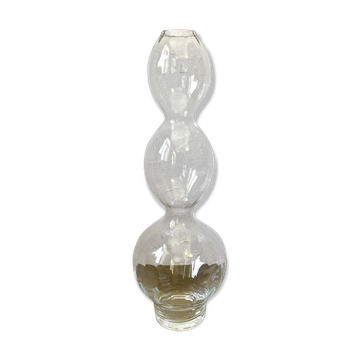 Large vase with 3 wavy glass balls