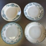 14 mismatched flat plates Terre de fer