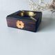Brass wooden ashtray