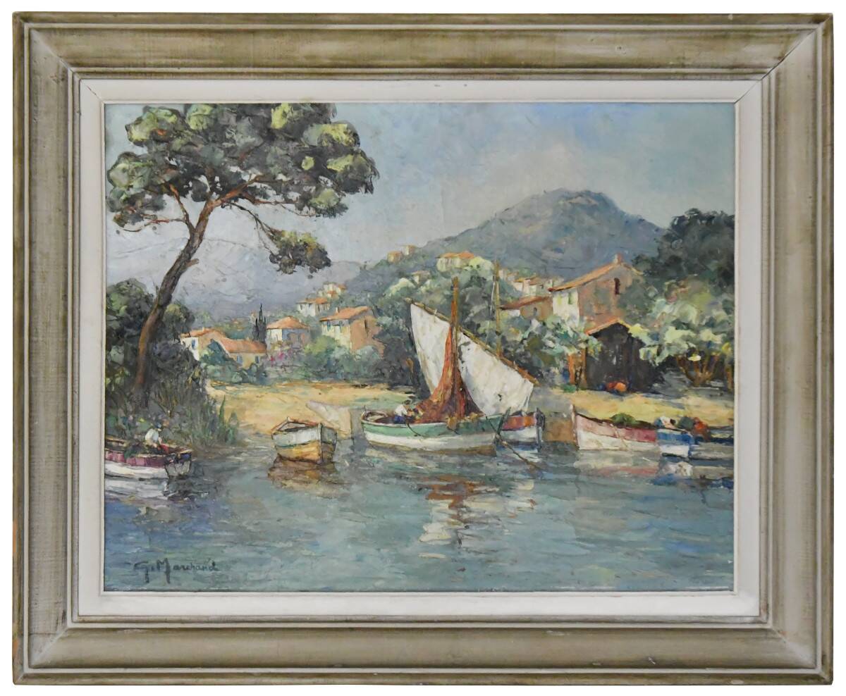 G. MARCHAND (20th century) Oil on canvas "Mediterranean Landscape"