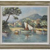 G. MARCHAND (20th century) Oil on canvas "Mediterranean Landscape"