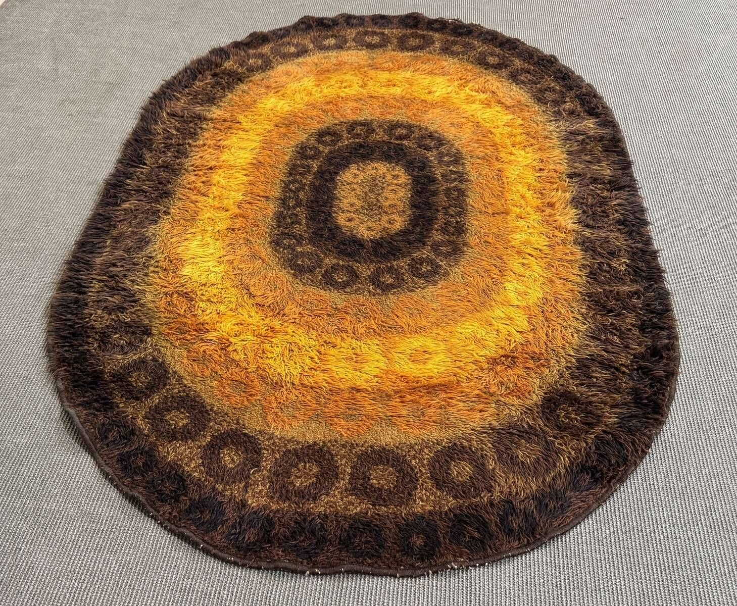 1970s wool carpet - 1.94m x 1m
