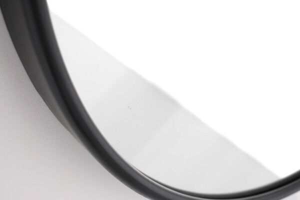 Miroir rond vintage en acier, Italie, années 1970s.