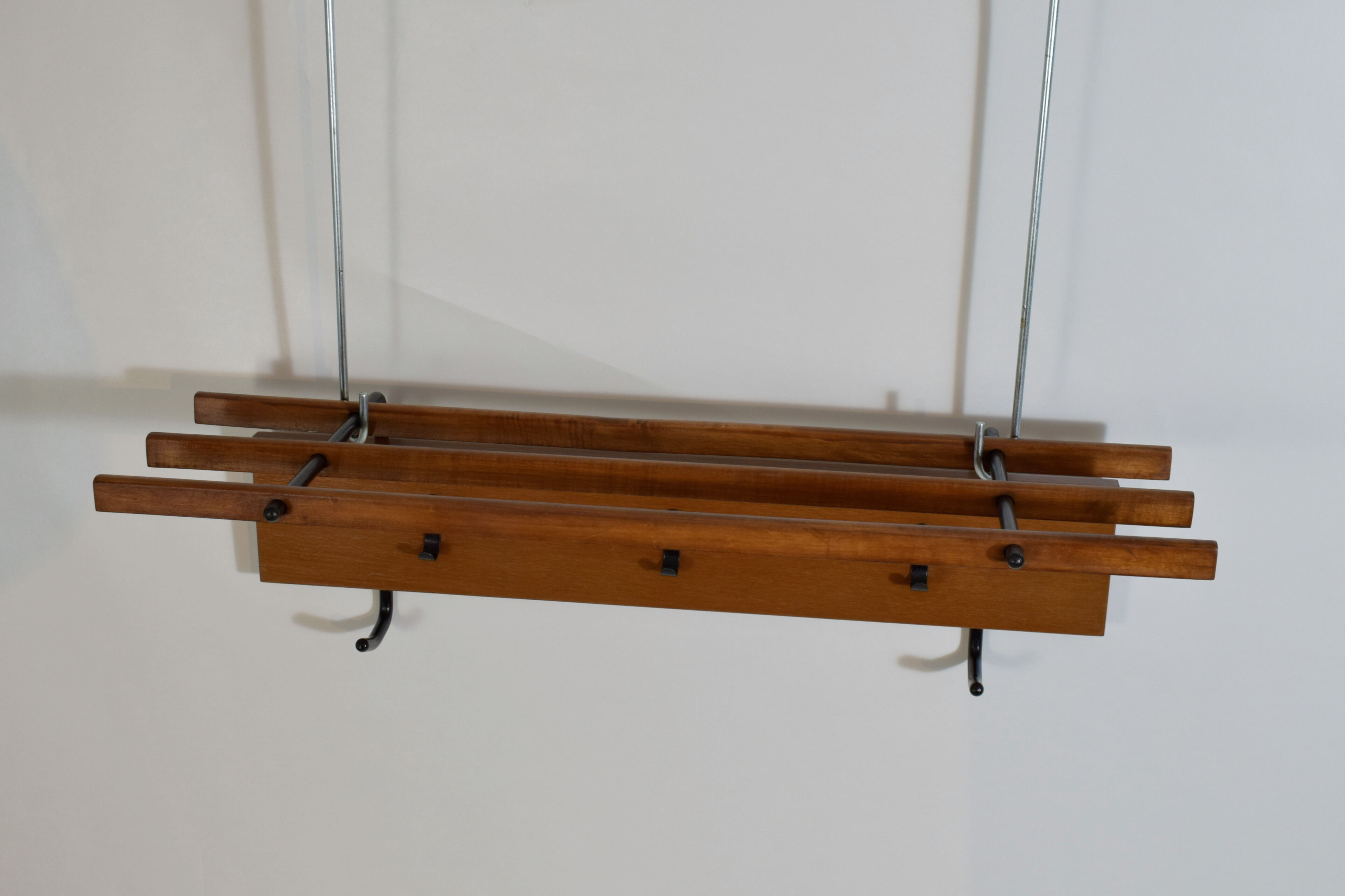 Scandinavian wall coat rack teak 1960