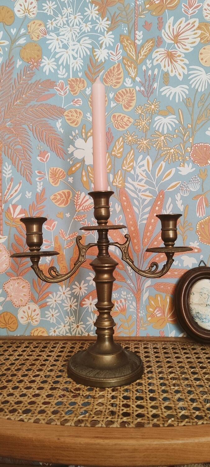 Antique chandelier in gilded brass