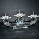 Swarovski candlestick in cut crystal signed sc swarovski design 1980