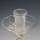 Glass candlestick by Archimede Seguso with dolphin, circa 1960s.