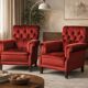Vintage Pair of Upholstered Armchairs — First Half of the 20th Century