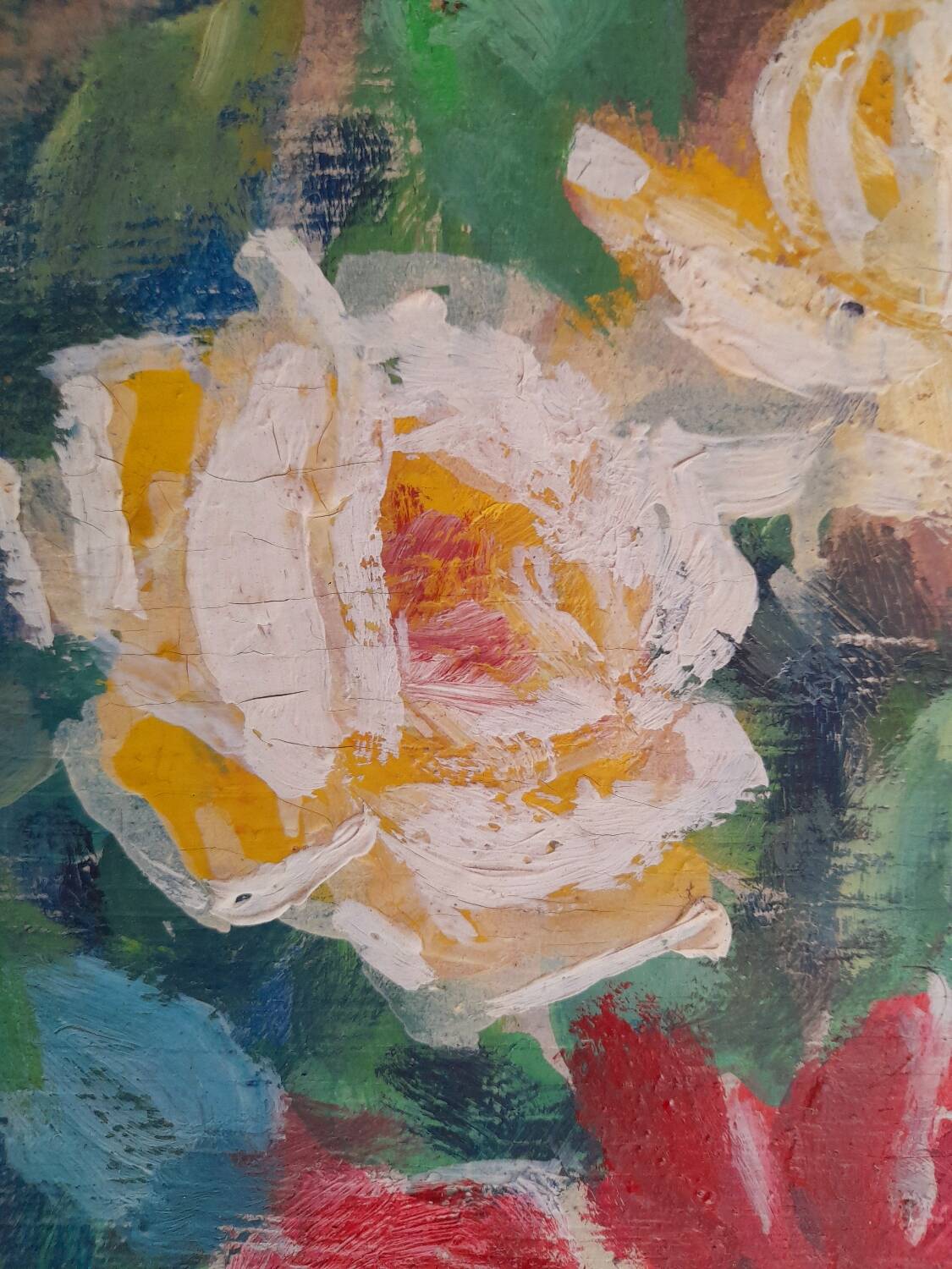Nature morte, huile sur panneau 1955.