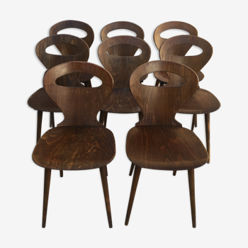 Suite of 8 Chairs Baumann model "ant"