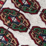 Handmade vintage Uzbek Bukhara rug 77cm x 128cm 1960s - 1С1175