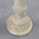 Italian Turned Alabaster Pedestal Column with Carved Leaf Capital
