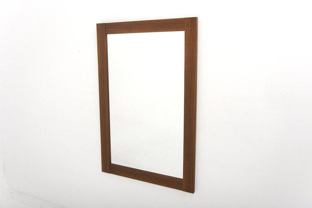 Scandinavian walnut mirror, 111x75cm, Sweden, 1960