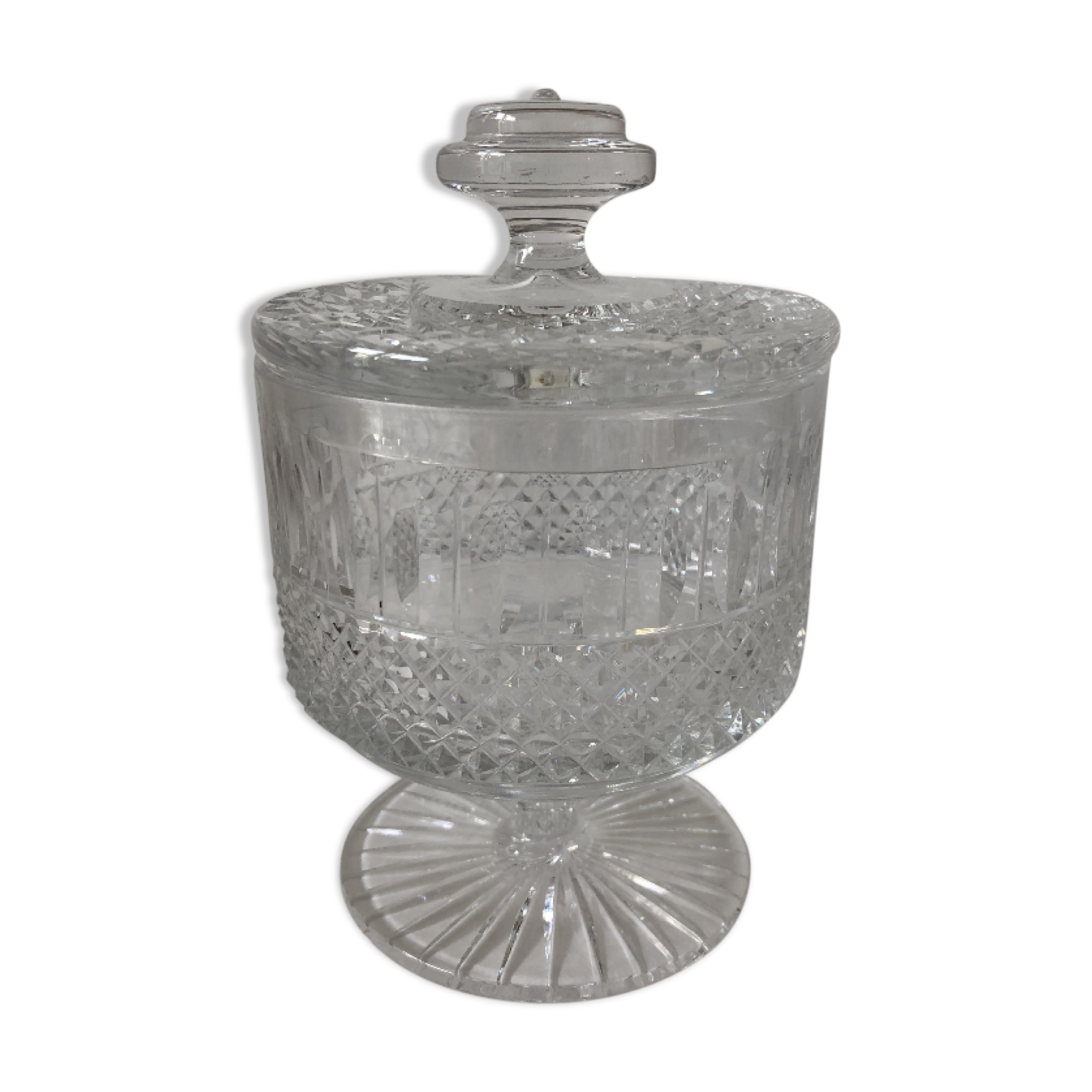 Early XXth Baccarat Crystal candy box