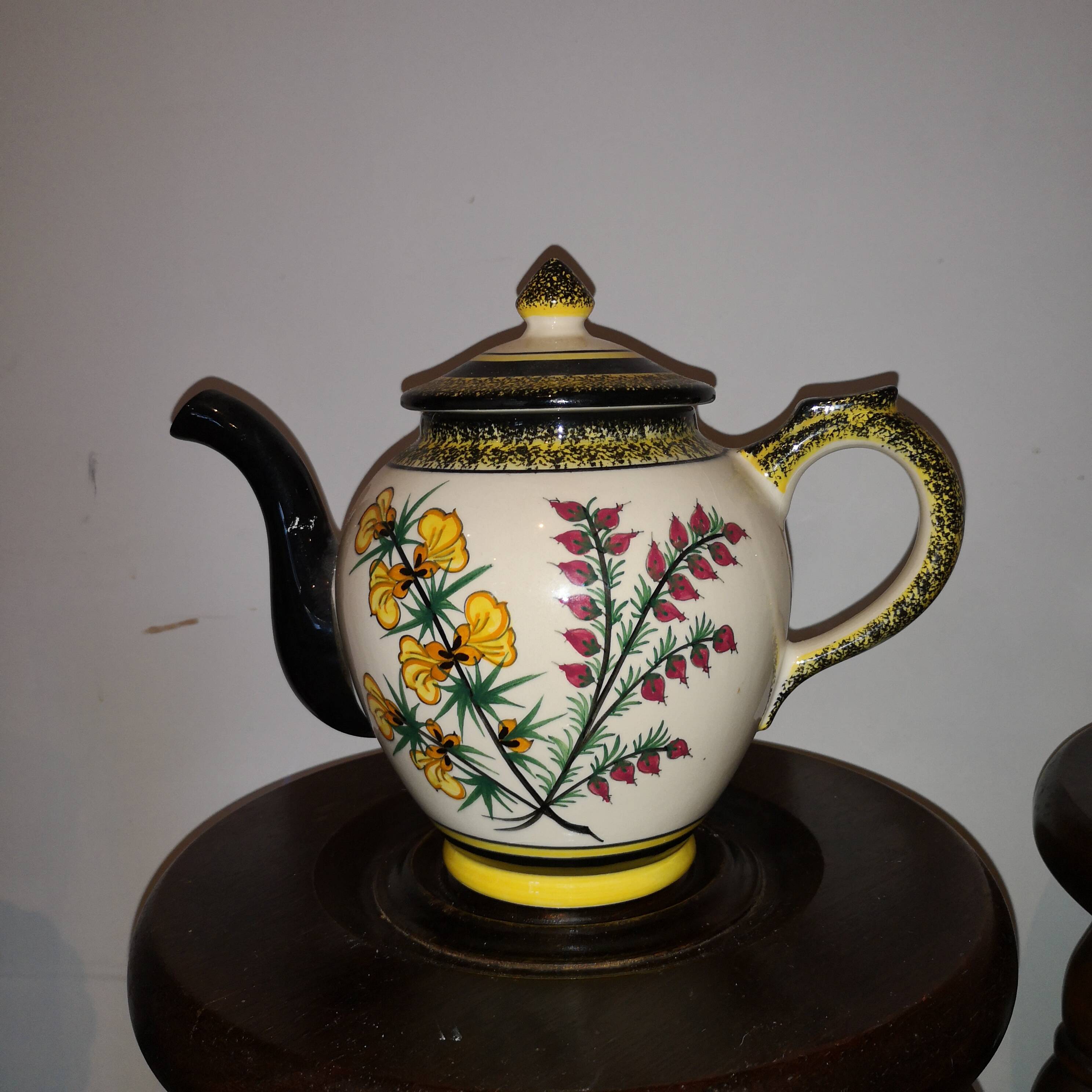 Henriot Quimper France teapot entirely hand decorated Brittany